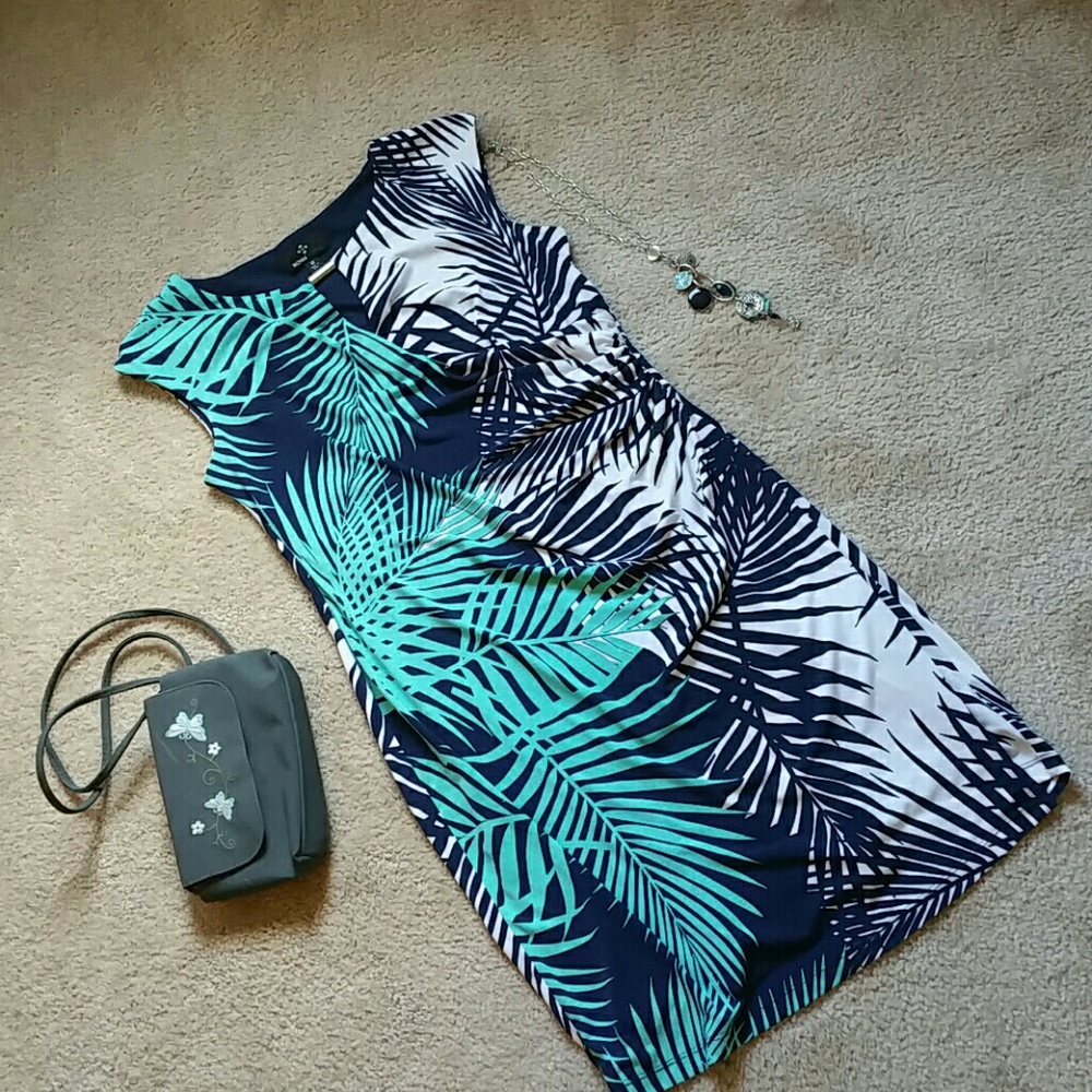 Navy/White/Teal Dress